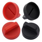 4 PCS Ignition Switch Key Cover,Key Switch Key Cover,Key Switch Cover for Polaris Ranger,Magnum,Xpress,Ranger,Sport,RZR,Trail Boss, General,ACE,Sportsman,Scrambler RZR 800 900 570(Black and Red)