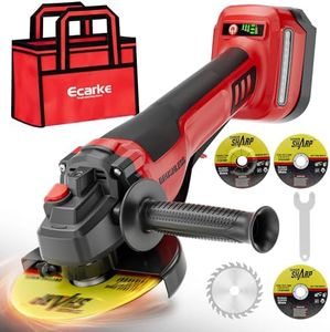 Ecarke Angle Grinder Compatible with Milwaukee 18V Battery, with Paddle Switch & Brushless Motor, 4-1/2-Inch to 5-Inch, Cordless Angle Grinder Tool for Polishing, Grinding, Cutting(Tool only)