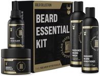 The Beard Struggle Beard Growth Kit for Men includes Beard Balm, Beard Oil, Beard Wash, & Beard Conditioner - Gold Collection - Valhalla's Gates