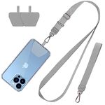 CACOE Phone Lanyard 2 Pack-1× Adjustable Neck Strap,1× Wrist Strap,2× Pads,Universal Crossbody Cell Phone Lanyards