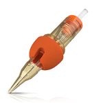 EZ Tattoo Cartridge Needles - 16Pcs #12 (9RS) Standard Round Shader Long Taper with Foam Cover Tattoo Needles Cartridges for Tattooing Rotary Tattoo Pen Machine Supply - V SELECT Plus