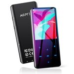 AGPTEK 64GB MP3 Player with Bluetooth 5.3, 2.4 Inch Screen Lossless Sound Music Player with Speaker Portable Digital Audio Player Supports FM Radio, Recordings, Supports up to 128GB (Black)