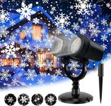 FLRYBRG 2024 New Gen Christmas Projector Lights Outdoor, Snowflake Projector Lights with Double Head, LED Snowfall Show Projector, Waterproof Landscape Decor for Halloween Christmas Party Holiday