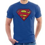 All+Every Superman Faded Logo Men's T-Shirt Royal Blue