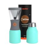 Asobu Coldbrew Portable Cold Brew Coffee Maker With a Vacuum Insulated 1 Liter Stainless Steel 18/8 Carafe Bpa Free (Mint Green)