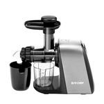 BioChef Axis Compact Masticating Juicer BPA Free, Quiet 150w Motor / 80 RPM, 1.8" Wide Chute, Wheatgrass Juicer/Greens/Fruits/Vegetable Juice Extractor. Easy Clean & Affordable (Silver)