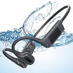 Bone Conduction Headphones Bluetooth 5.3 IP68 Waterproof Open Ear Headphones for Swimming Headphones Built-in 32GB Memory Wireless Headset Sport Earphones for Swimming, Running, Cycling,Hiking