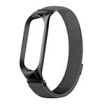 Tobfit Magnetic Strap Compatible for Xiaomi Band 5/6 (Watch Not Included), Stainless Steel Chain Strap with Magnetic Buckle, Sport Replacement Watchstrap for Women Men (Black)