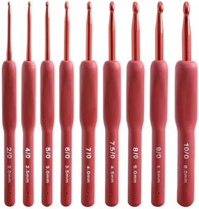 NEOUTH Crochet Hooks, 9 Pieces Set Ergonomic Crochet Hooks, Comfortable Crochet Needle Kit for Arthritic Hands, Perfect for All Skill Levels