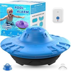 Pool Alarm with Indoor Receiver, 110dB Ultra Loud Floating Alarm for Inground & Above Ground Pools, Adjustable Sensitivity for Backyard Water Safety with Children & Pets, Navy-Black