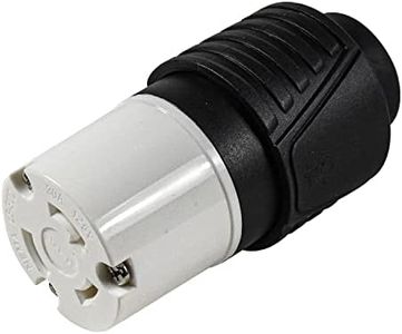 HQRP US Cord Connector NEMA L5-30C Locking Female Plug Compatible with Generator, 30 Amp, 125 Volt, 2 Pole, 3 Wire Grounding, Industrial Grade Heavy Duty, UL Listed