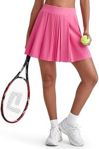 G4Free Skirts for Women Trendy Summer A Line Golf Athletic Sports Skorts with Shorts Ladies Soft Light Tennis Casual Skirt Inner Pockets(Rose Pink,XS)