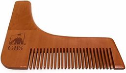 GBS Beard Styling Shaping Template –Wooden Comb Barber Tool Symmetry Trimming Shaper Stencil Edges For Precision and Perfection Unbreakable Effortless Pack of 1