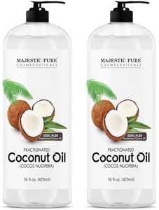 Majestic Pure Fractionated Coconut Oil - Relaxing Massage Oil, Liquid Carrier Oil for Diluting Essential Oils - Skin, Lip, Body & Hair Oil Moisturizer & Softener - 16 fl oz (Pack of 2)