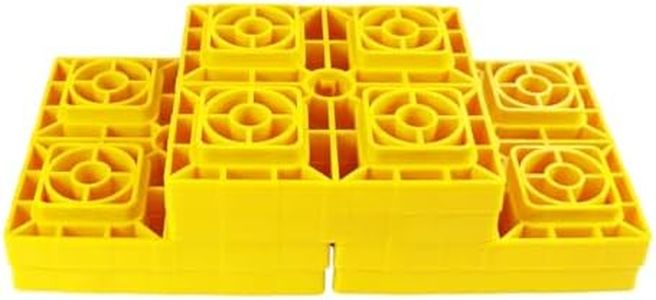 WINMAX TOOLS AUTOMOTIVE 10 Pack RV Leveling Blocks with Glow in The Dark Ramp Heavy Duty Camper Leveling Blocks Ideal for Stabilizing and Leveling Your Rigs