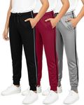 3 Pack Boys Girls Youth Active Teen Mesh Boy Sweatpants Joggers Running Basketball School Track Pants Athletic Workout Gym Apparel Training Jogger Fit Kid Clothing Casual Pockets - Set 6,L(14-16)
