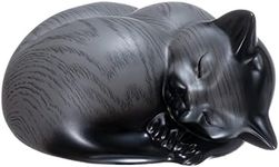 Kriss Art Pet Urns,Sleeping Resin Cremation Cat Urn, Cat Urns for Ashes, Small Animal Urn（Gray）…