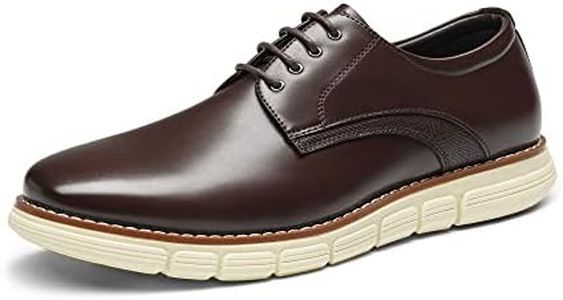 Bruno Marc Men's Crossflex Dress Sneakers Casual Oxford Formal Shoes,Size 6.5,Dark Brown,GRANDPLAIN