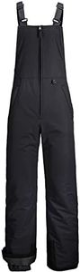 GEMYSE Men's Insulated Waterproof Ski Bib Overalls Winter Snowboarding Pants (Black,X-Large)