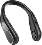 BUTEEST Portable Neck Fan Bladeless Personal Fan 6000mAh Rechargeable Battery Operated Wearable Small Fan,3 Speed Neck Cooler for Women Men (6000mAh, Black)