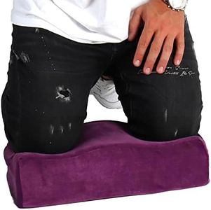 Kneeling Pad Comfort Memory Foam - Extra Thick Knee Cushion Floor Sitting for Work, Mechanics, Construction, Gardening, Yoga, Bath Kneeler for Baby Bath -Provide Support for Knees & Elevation (Purple)