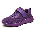 DREAM PAIRS Boys Girls Breathable Tennis Running Shoes Athletic Sport Sneakers Purple Size 1 Little Kid Krider-1