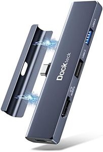 iPad Pro USB C Hub Multiport Adapter - Dockteck USBC Hub 5 in 1 with 100W PD, 4K 60Hz HDMI, Audio, USB 3.0, USB C Dock with Magnetic Grip for iPad Pro 12.9 2021 2020 2018, iPad Air, iPad Mini 6