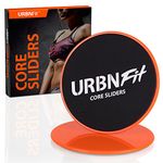 Gliding Discs Core Sliders - Dual Sided Exercise Disc for Smooth Sliding On Carpet and Hardwood Floors - Gliders Workout Legs, Arms Back, Abs at Home or Gym or Travel - Fitness Equipment (Orange)