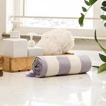 Velve Quick Dry Bath Towel For Travel|Light Weight&Compact|100% Bamboo|Dyed With Certified Non-Toxic Color|Ultra Soft,Absorbent,Skin Friendly Towel For Bath,Travel,Yoga,Gym|Lavender,250 TC