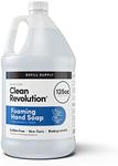 Clean Revolution Foaming Hand Soap Refill Supply | Gentle, Moisturizing & Eco-Friendly | Ready to Use | Unscented | 128 Fl Oz (1 Gallon),Clear,Fragrance Free (CR-128RS-FHS-1UNSCENT)