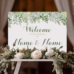 SUCCULENTS Welcome Sign, Printed Sign A1 A2 A3 A4, Welcome Sign Order of the Day, Greenery Foliage Sign, Personalised Wedding Welcome Sign