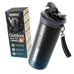 Bachgold Water Filter Camping [800 ml]- XL Portable Water Filter Hiking & Backpacking - Water Purification Bottle Clean Water in Seconds for Outdoor & Survival Adventures