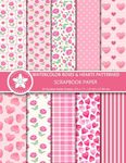 Watercolor Roses And Hearts Patterned Scrapbook Paper: Pink Decorative Craft Paper Pad For Valentine's Day, Wedding, Anniversary, Scrapbooking And Papercraft Projects