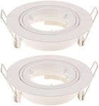 Blesiya 2X RECESSED Downlight Fitting HOUSING Fixed Fixture MR16 / GU10 LAMPHOLDER