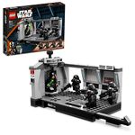 LEGO 75324 Star Wars Dark Trooper Attack Set, Mandalorian Buildable Toy with Revolving Elevator, Luke Skywalker Minifigure and Lightsaber