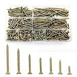 335 Pcs Self Tapping Wood Screws Assortment Kit, Assorted Cross Pan Head Countersunk Zinc-Plated Concrete Screws, Drywall Screws for Door Hinges, Repairs, DIY Project