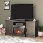 Ameriwood Home Gablewood Electric Fireplace TV Console for TVs up to 65", Espresso
