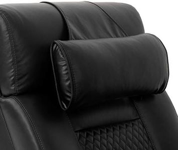 Octane Seating Recliner Headrest Pillow Neck Support - Black Leather