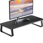 WALI Particle Board Monitor Stand Riser 24 Inch Ergonomic Desk Tabletop Organizer Rounded Edge Table Top for Flat Screen LCD LED Display, Laptop Notebook, Game Consoles (PTT005-B), Black