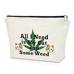 Cat Lover Gift for Women Weed Leaf 