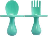 Nooli Toddler Spoons and Forks Toddler Forks and Spoons Baby Utensils, BPA Phthalates-Free, Dishwasher and Sterilizer Safe, Mint