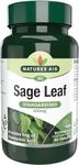 Natures Aid Sage Leaf 50 mg, 2 mg Rosamarinic Acids, Vegan, 90 Tablets