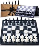 Jaques of London Magnetic Travel Chess & Draughts Set | With Folding Chess Board Storage for Checkers and Chess Pieces | Since 1795
