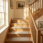 COSY HOMEER Stair Treads Carpet 15 Pack, Non-Slip Polyester Stair Treads for Indoor Stairs Safety, Quick Peel Self-adhesive Stair Runner Carpet Pads, Machine Washable, 22 x 70cm, Beige