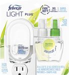 Febreze LIGHT Fade Defy PLUG Air Freshener, Bamboo, Starter Kit & (1) 26 mL Single Oil Refill, Clear