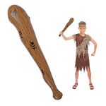 AYBUY Inflatable Caveman Club Stick, 60cm Light Brown Cheering Prop for Stone Age Themed Decoration, Inflatable Expulsion Stick, Inflatable Wooden Stick for Halloween Cosplay Accessory