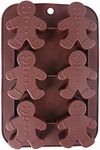 Gingerbread Man Silicone Mould - MoldFun Christmas Party Gingerbread Mould for Chocolates, Soaps, Cake Baking, Ice Cubes, Jello Shots, Muffins, Cookies