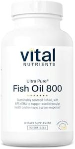 Vital Nutrients - Ultra Pure Fish Oil 800 (Pharmaceutical Grade) - Hi-Potency Wild Caught Deep Sea Fish Oil, Cardiovascular Support with EPA and DHA - 90 Softgels per Bottle