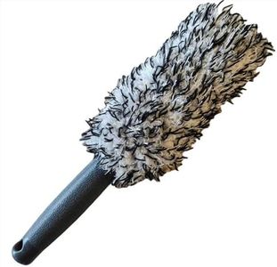 Walquicks Car Microfibre Wheel Brush, Car Rims Brush Car Cleaning Wheel Cleaning Brush Car Detailing Brushes with Long Handle for Rim Hubs for Cleaning Wheels, Rims, Spokes, Fenders, Engines