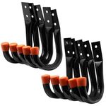 MHHO-WG 10 Pack Heavy Duty Steel Wall Mounted Garage Storage Utility Hooks,Use for Tools,Bikes,Ladders,Chairs